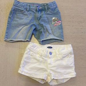 A pair of little girls jean shorts